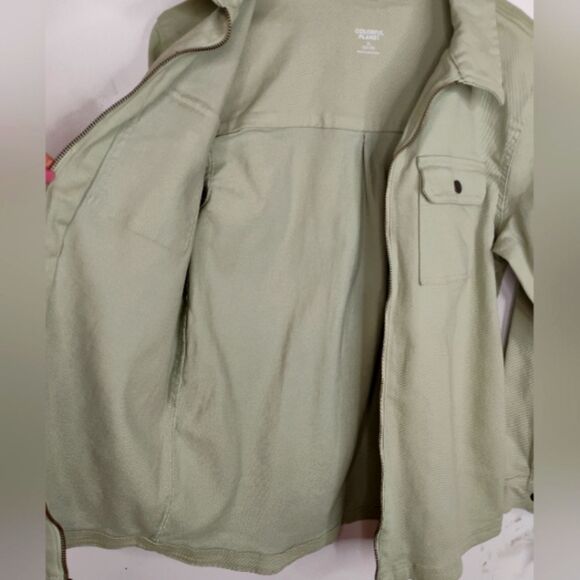 Colorful Planet Jacket green size XL Shacket Zip Front with Pockets - Picture 11 of 13